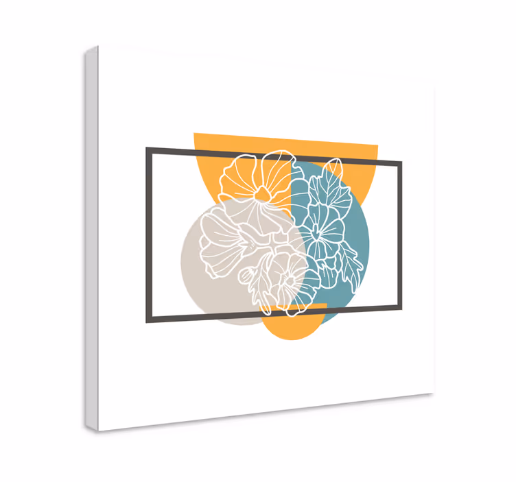 Tableau fleurs et plantes illustration botanique outlines - TenStickers