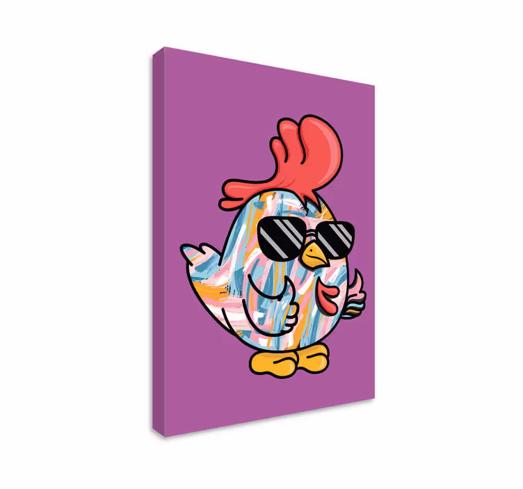 Tableau animaux personnage de poule sympa - TenStickers