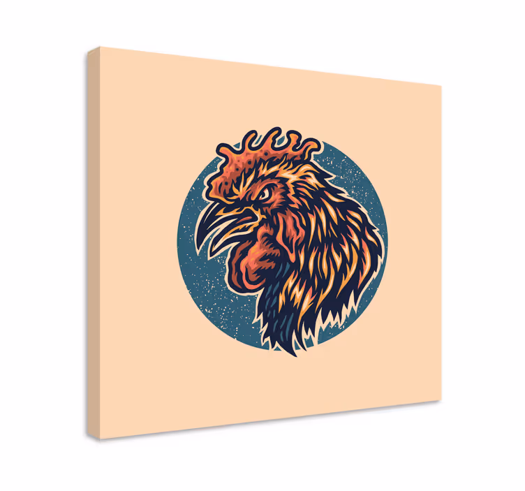 Tableau animaux portrait de tête de coq - TenStickers