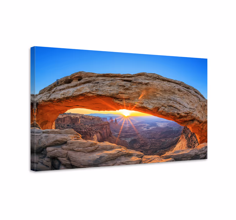 Tableau paysages vue de l'arche du lever du soleil - TenStickers
