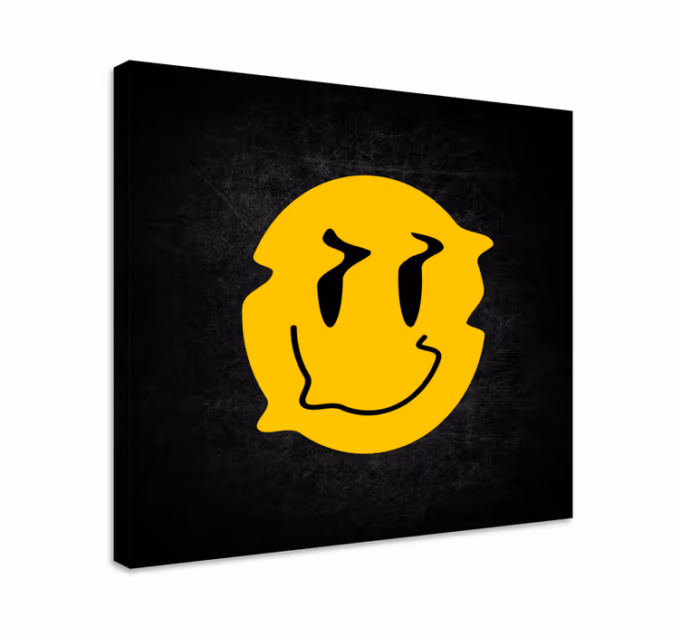 Tableau texte visage joyeux et sourire radieux - TenStickers