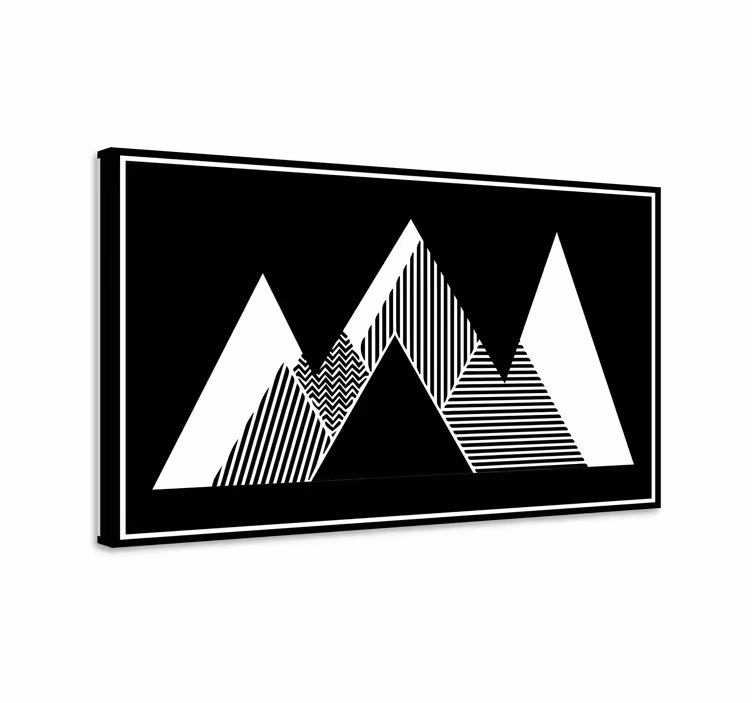 Tableau géométrique motif sommets montagne - TenStickers