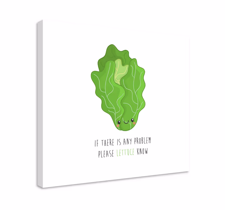 Tableau fruits personnage de laitue joyeuse - TenStickers