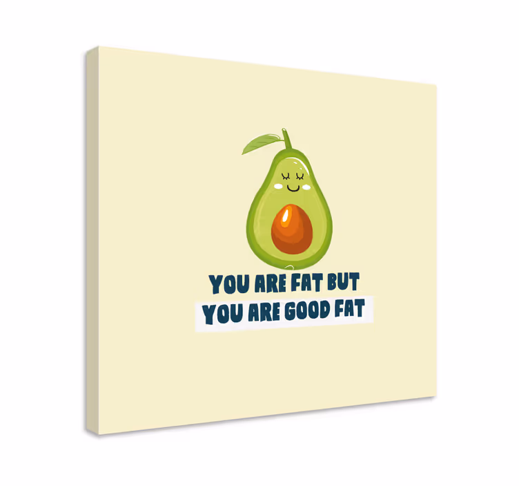 Tableau fruits concept avocat heureux - TenStickers