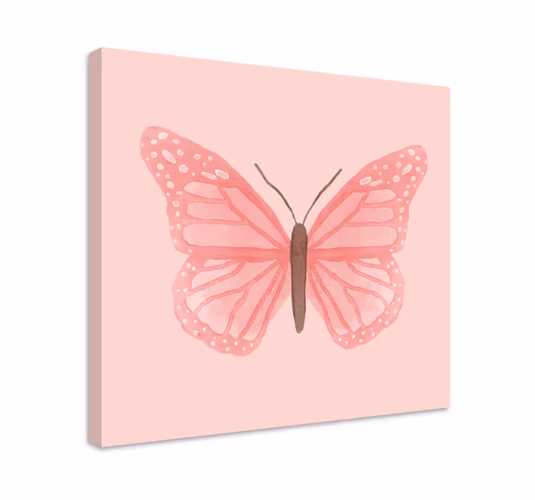 Tableau papillons rose pâle délicat - TenStickers
