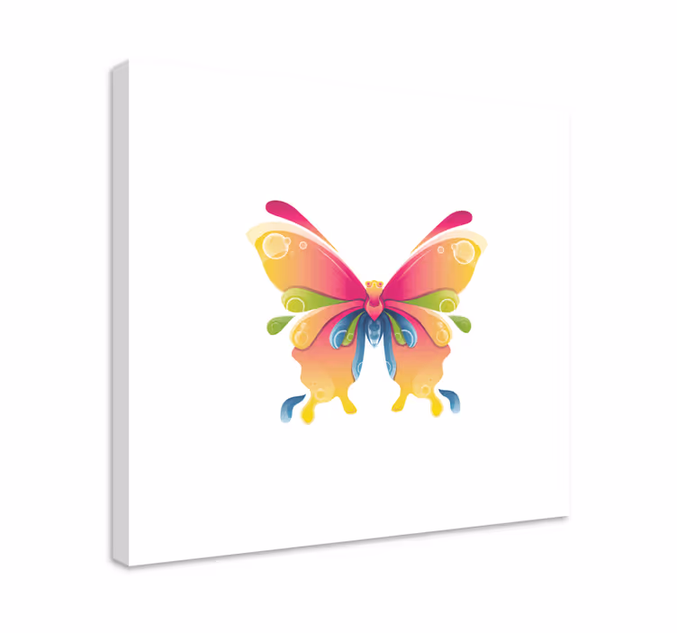 Tableau papillons fond blanc - TenStickers