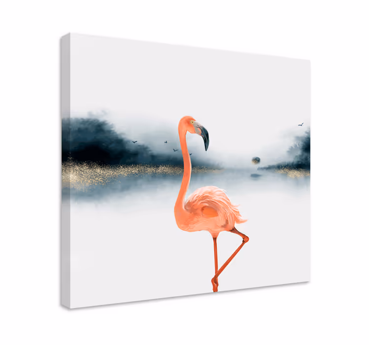 Tableau paysages flamant élégant - TenStickers