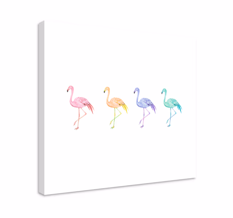Tableau oiseaux collection de flamants divers - TenStickers