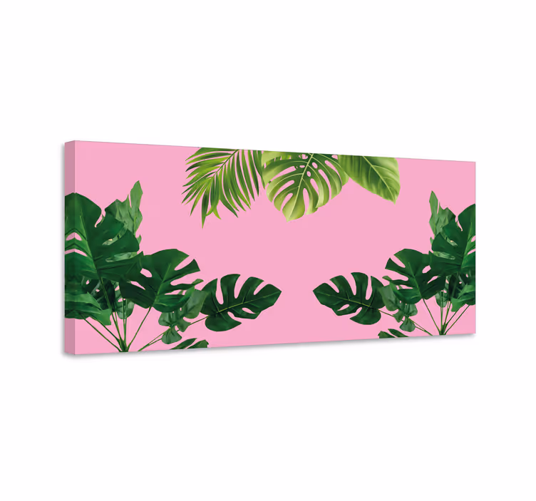 Tableau fleurs et plantes arrangement de feuilles tropicales - TenStickers