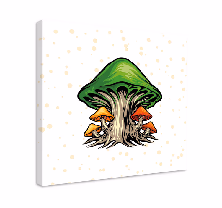 Tableau fleurs et plantes motif de croissance champignon - TenStickers