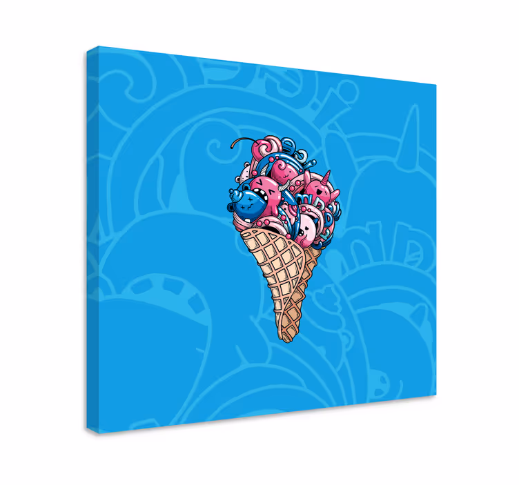 Tableau musique glace mignonne - TenStickers