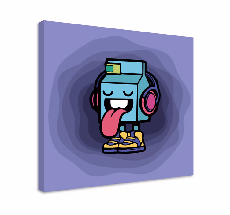 Tableau personnage dessin animé de lait frais - TenStickers