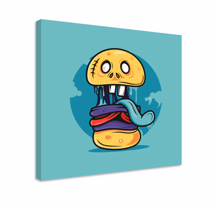 Tableau personnages personnage de crâne ludique - TenStickers