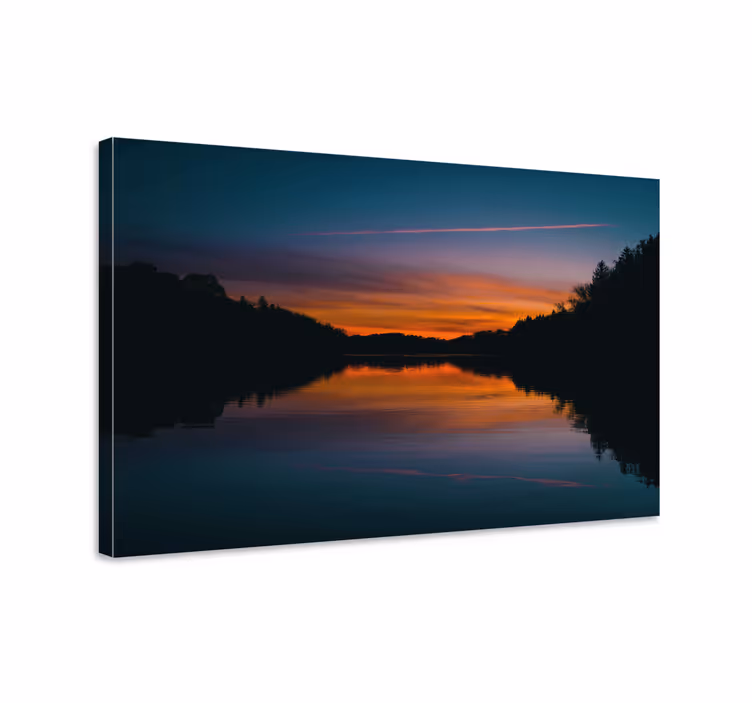 Tableau paysages reflet de coucher de soleil serein - TenStickers