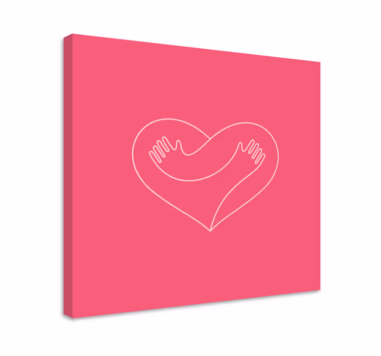 Tableau rustique Étreinte des cœurs et des mains - TenStickers