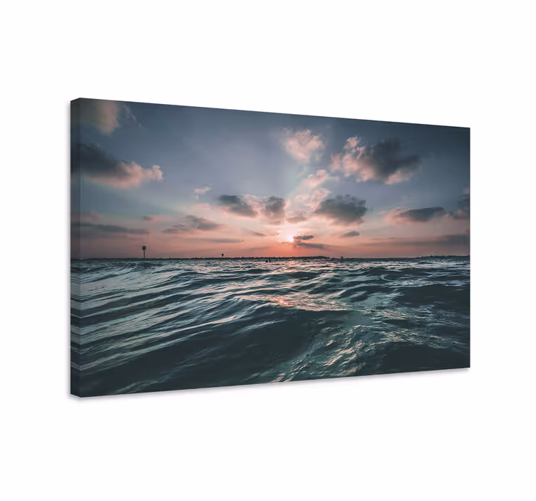 Tableau paysages crépuscule sur l'océan - TenStickers