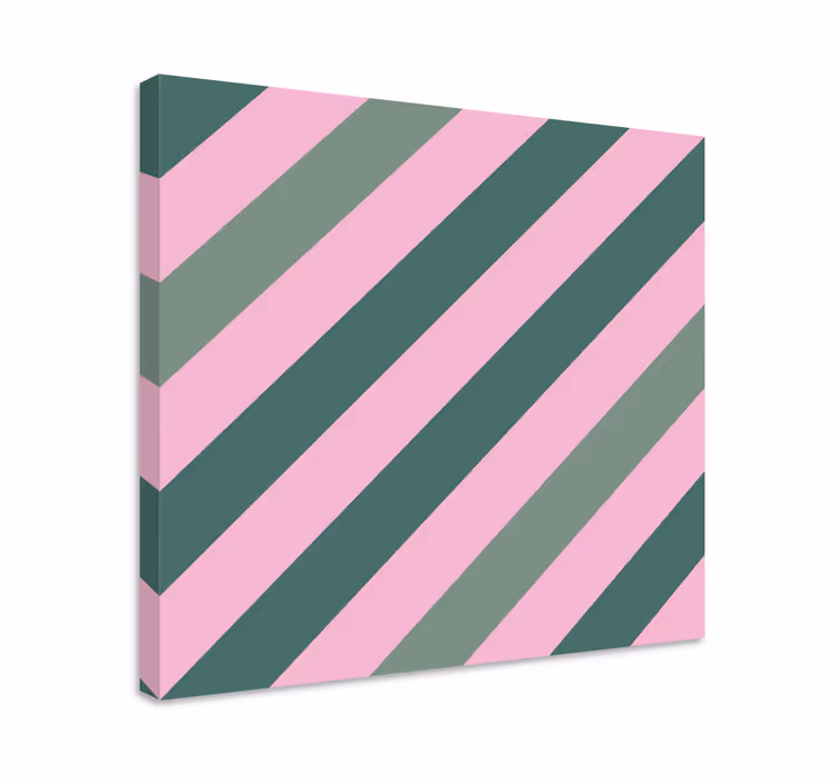Tableau géométrique motif rayures diagonales - TenStickers
