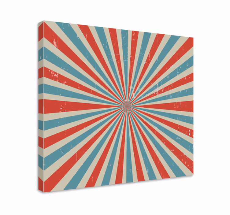 Tableau abstrait design à motifs radiaux - TenStickers