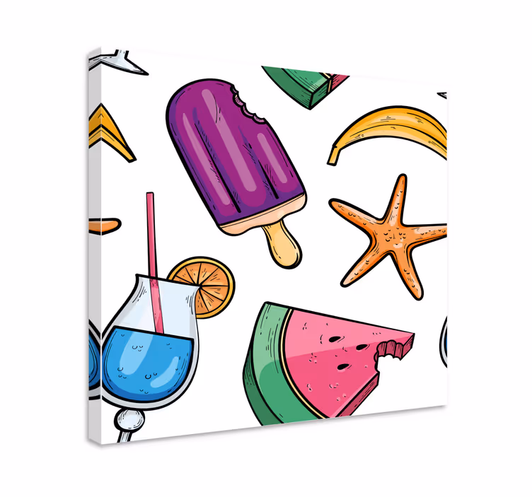 Tableau fruits délices estivaux inspirés des fruits - TenStickers