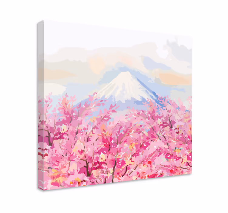Tableau fleurs et plantes fleur de cerisier du fuji - TenStickers