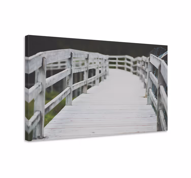 Tableau paysages chemin en bois - TenStickers