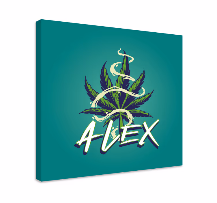 Tableau vintage design feuille de marijuana - TenStickers