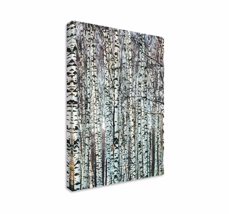 Tableau arbres sérénité de la forêt de bouleaux - TenStickers