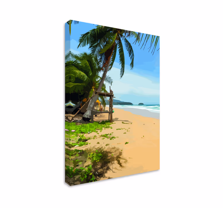 Tableau paysages scène de plage tropicale - TenStickers