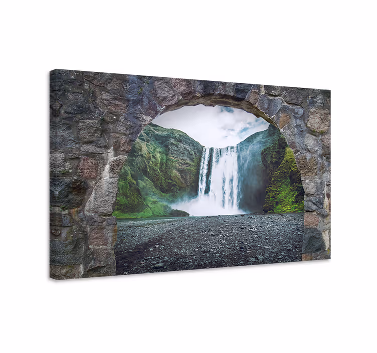Tableau paysages perspective de grande cascade - TenStickers
