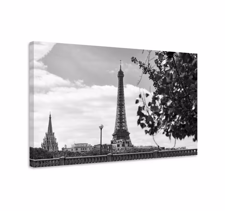 Tableau villes et pays perspective de la tour eiffel - TenStickers