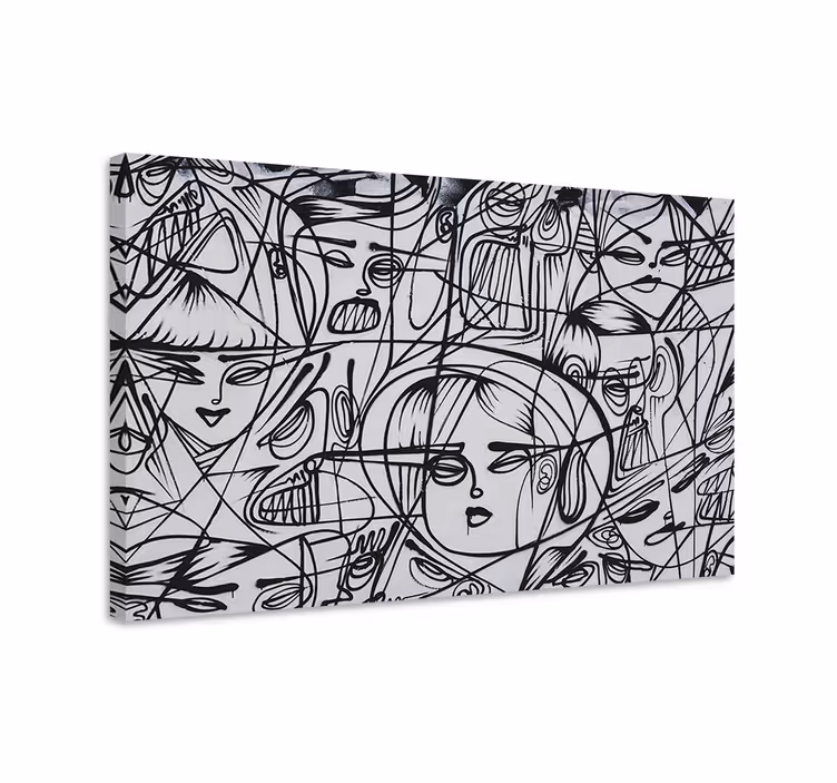 Tableau abstrait design de visages abstraits - TenStickers