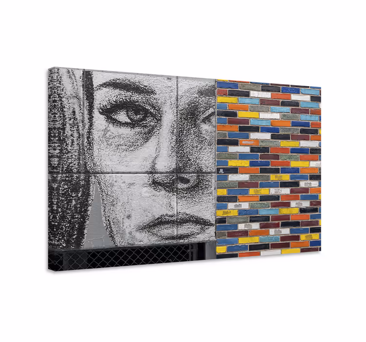 Tableau personnage portrait et mosaïque - TenStickers