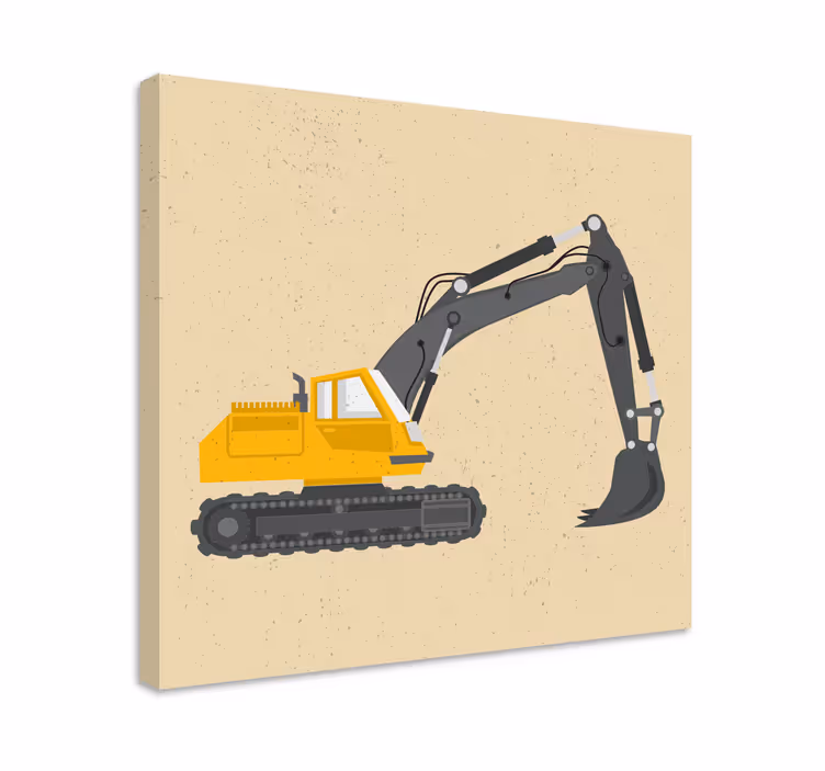 Tableau sports impression de machines excavatrices - TenStickers