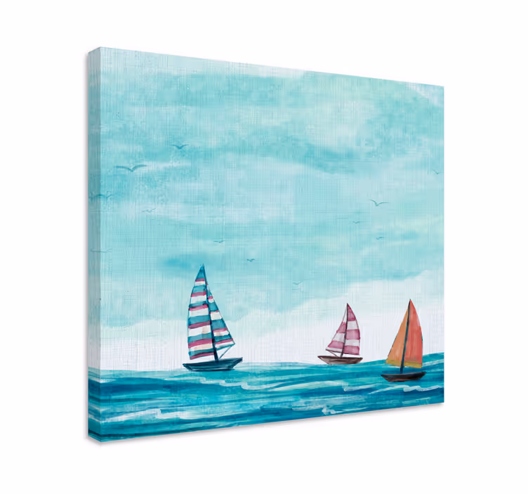 Tableau mer voiliers en mer - TenStickers