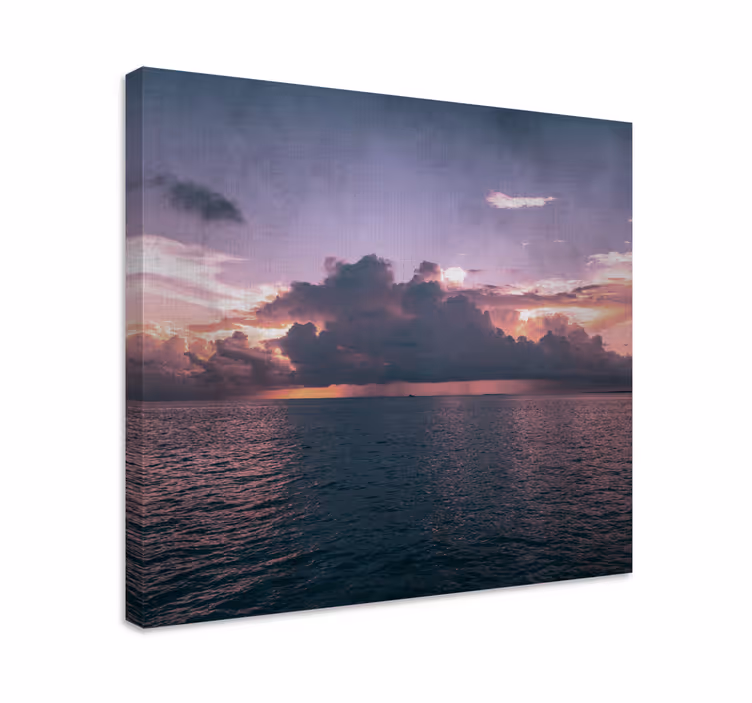 Tableau paysages océan dusk tranquille - TenStickers