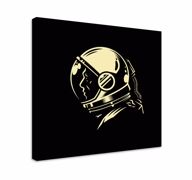 Tableau chambre Cosmonaute monochrome vintage - TenStickers