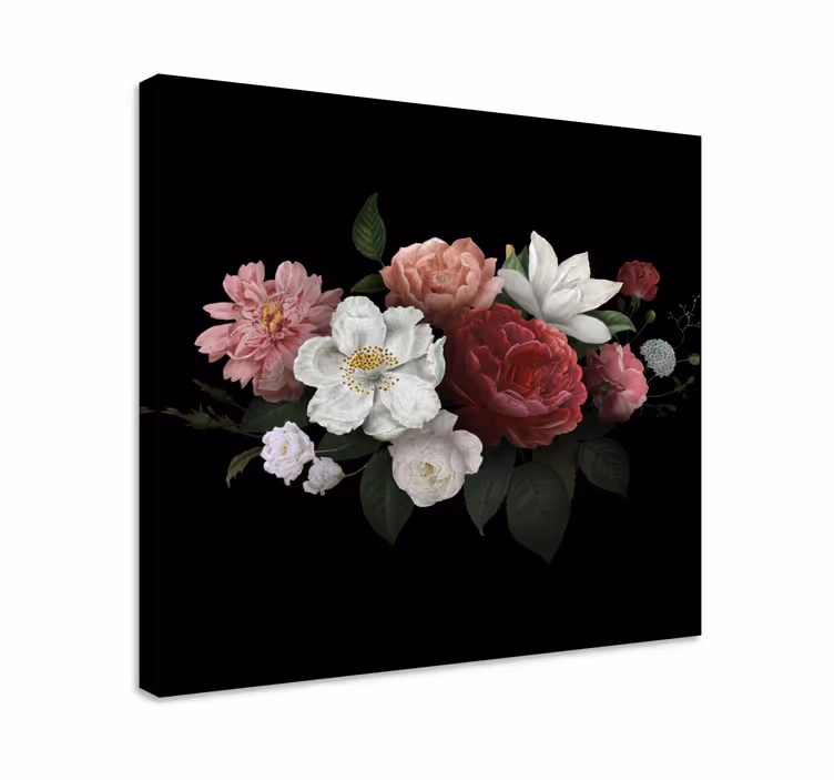Tableau fleurs et plantes arrangement floral dramatique - TenStickers