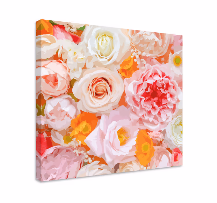 Tableau fleurs et plantes arrangement floral éclatant - TenStickers