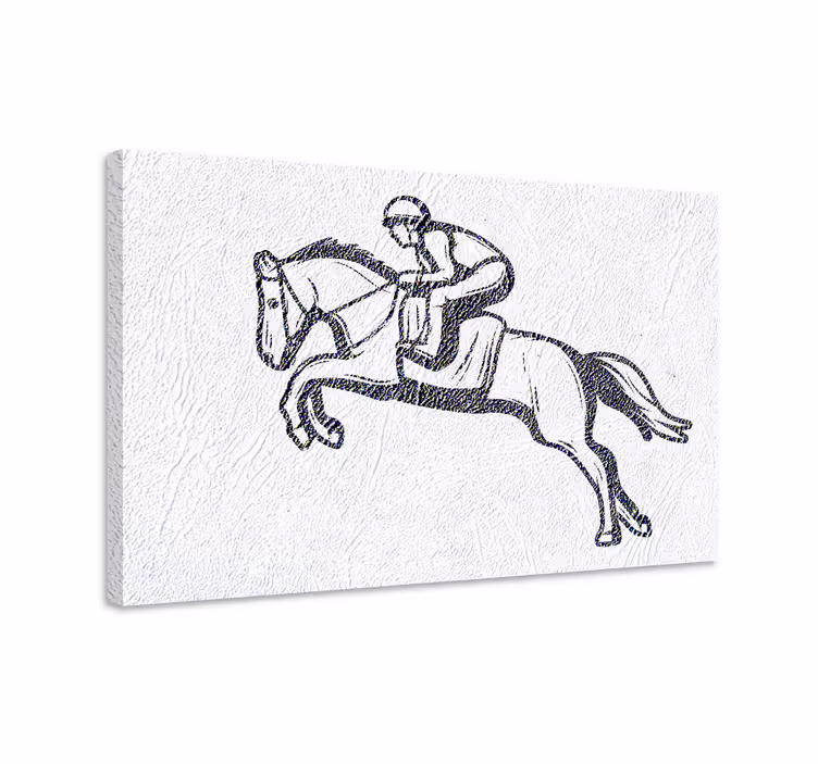 Tableau cheval Concours de saut d'obstacles - TenStickers