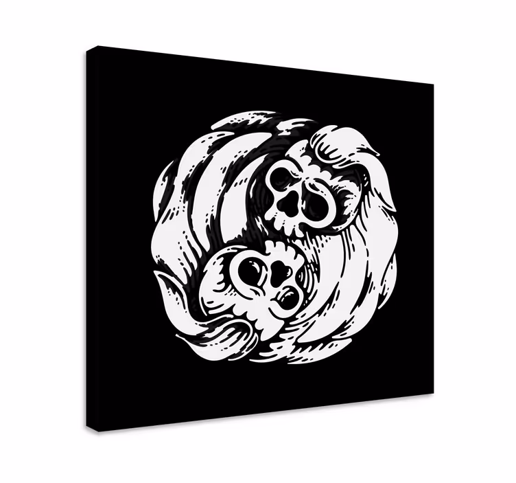 Tableau tête de mort double - TenStickers
