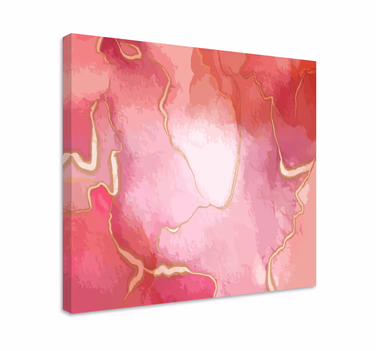 Tableau abstrait tourbillon de marbre rose - TenStickers