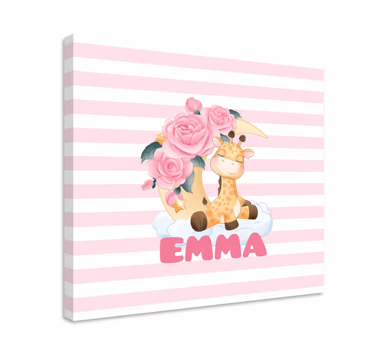 Tableau bébé portrait de girafe mignonne - TenStickers