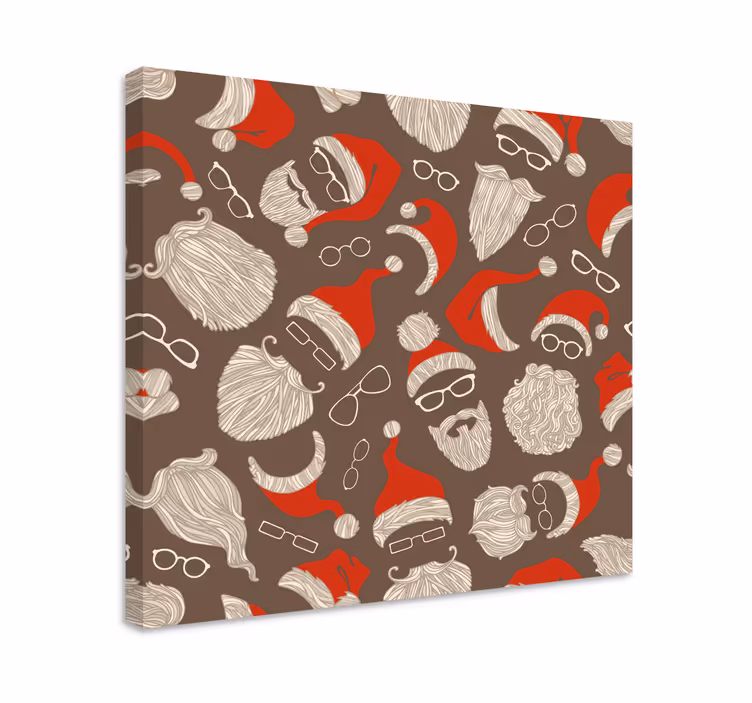 Tableau animaux visages festifs de santa - TenStickers