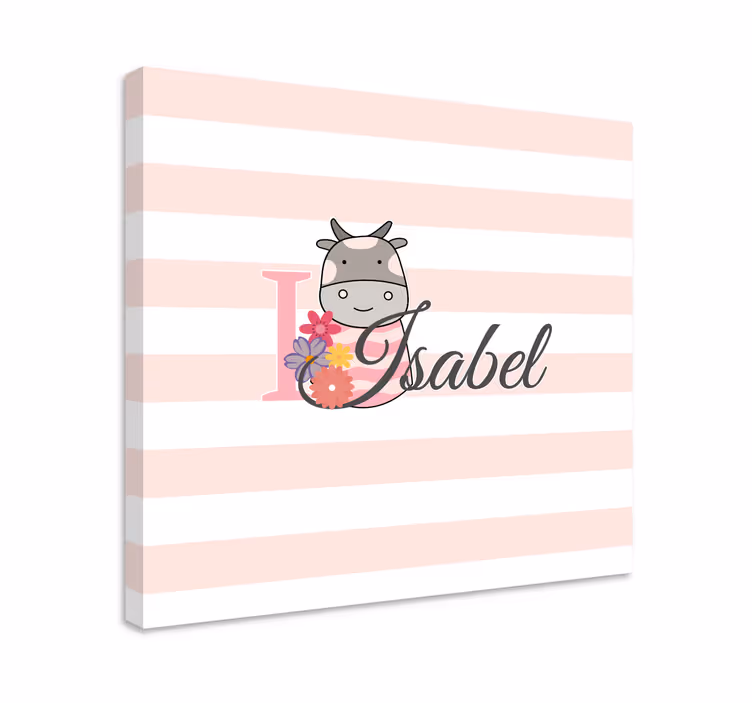Tableau personnage design de vache mignonne - TenStickers