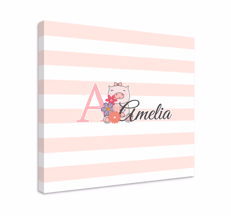 Tableau bébé porcelet espiègle - TenStickers