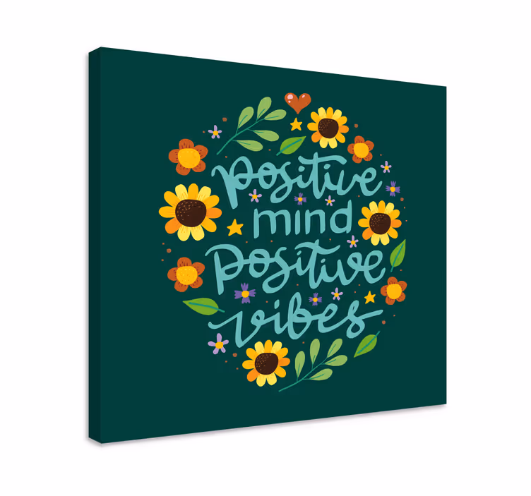 Tableau de motivation Fleurs et citation de motivation - TenStickers