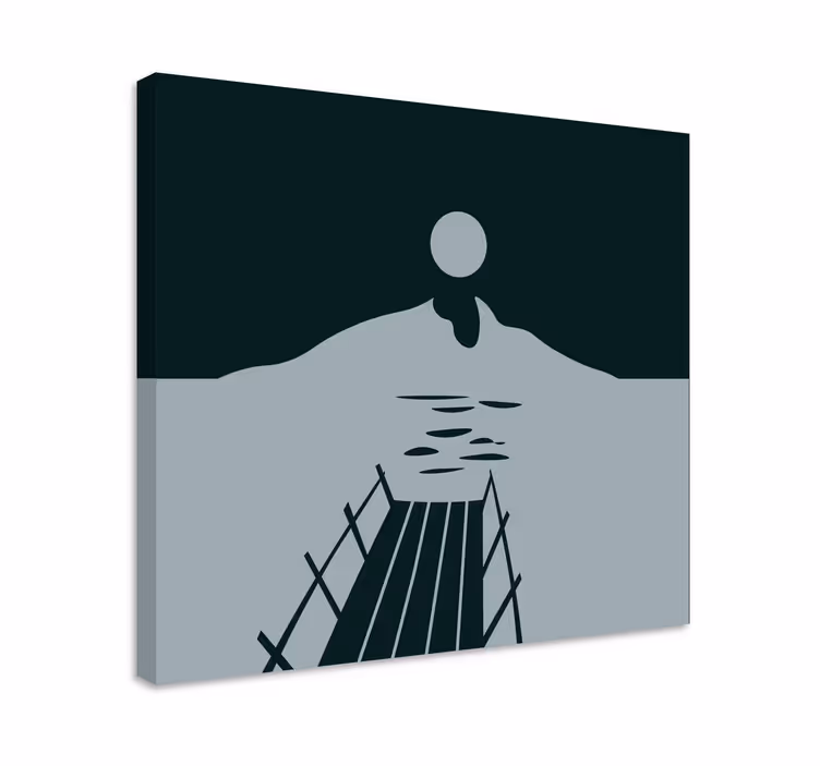Tableau paysages quai sur l'eau - TenStickers