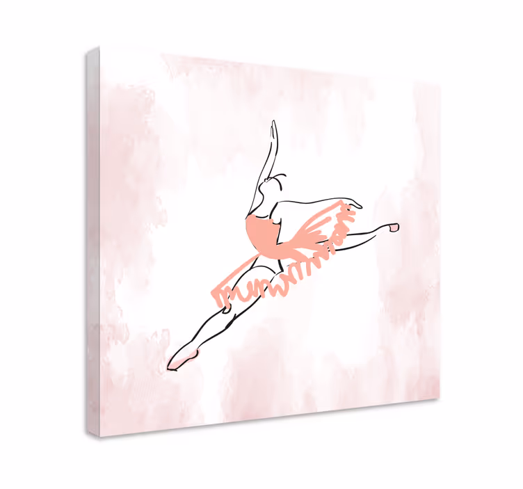 Tableau danseuse pose de ballet en mouvement - TenStickers