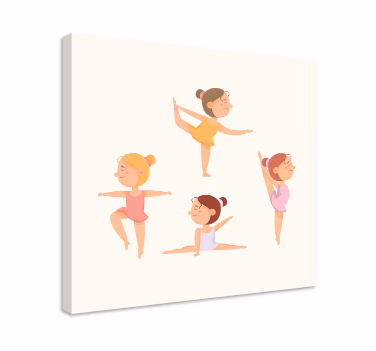 Tableau enfants ballerines dansantes - TenStickers