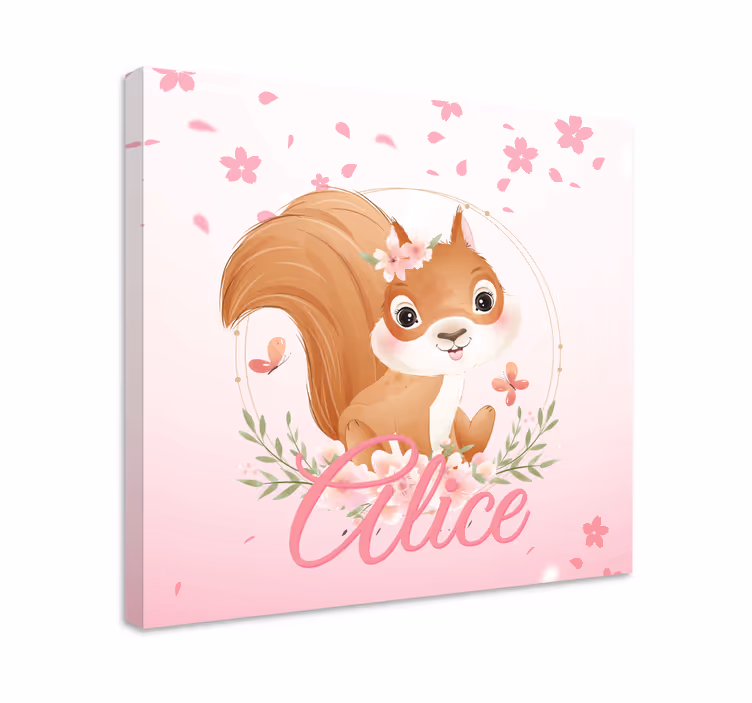 Tableau éléphants design écureuil joyeux - TenStickers